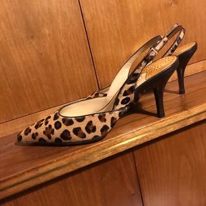 Cole Haan Cheetah calf hair sling back